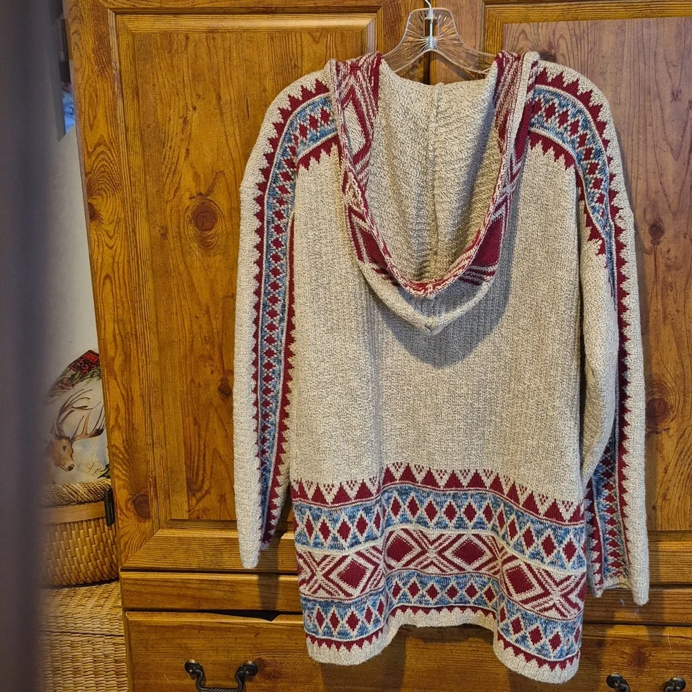Lucky Brand Hooded Cardigan Sweater Medium